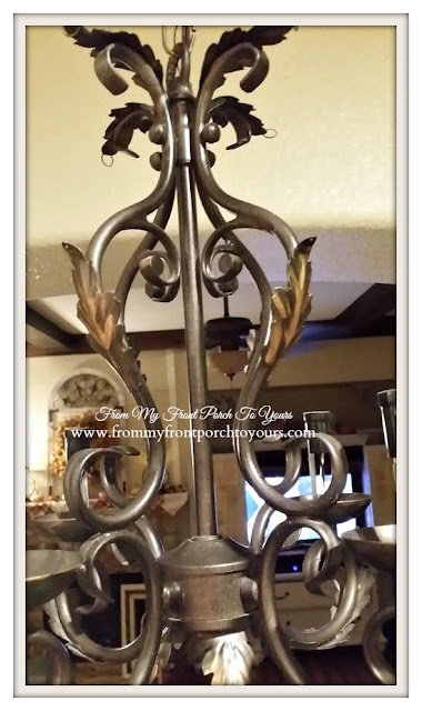 French Chandelier Makeover-Before-Chalk Paint- From My Front Porch To Yours