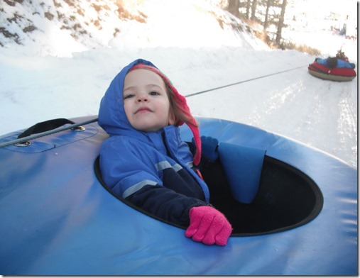 Neenie snow tubing