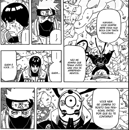 Tobi zomba de Kakashi e Gai