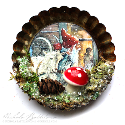 Gnome Tart Tin Ornaments - Nichola Battilana