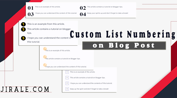Custom List Numbering on Blog Posts By Jirale
