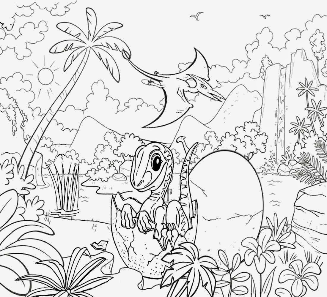 dinosaur background coloring pages