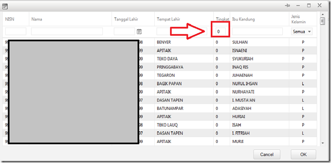 data NISN siswa yang sudah tamat