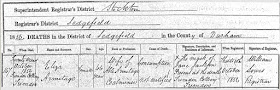 Death Certificate of Eliza Hartley Armitage, U.K. GRO Year 1856, VOl 10A, P. 54