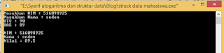 Contoh Program Struct C++ Data Mahasiawa