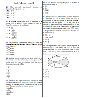Gravitation - Important Questions for NEET [PDF]