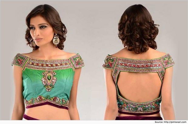 north indian blouse neck image