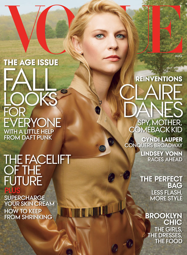 Claire Danes Covers US Vogue, August 2013