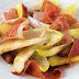 Prosciutto with pear, nectarine, and endive