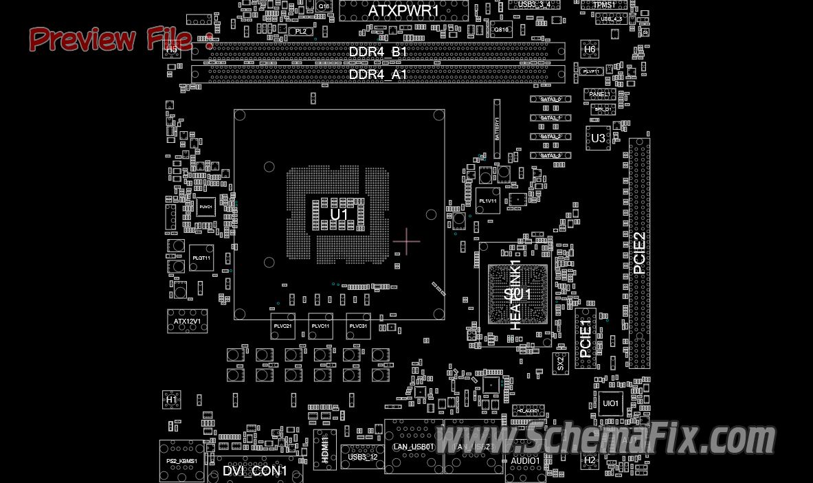 ASRock H110M HDS Rev 1.01 70 MXB150 A01 Schematic Boardview