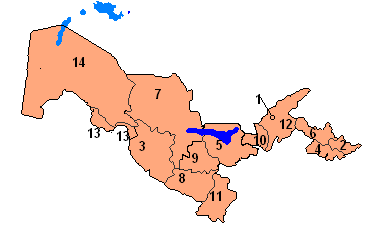 Pembagian wilayah administratif Uzbekistan
