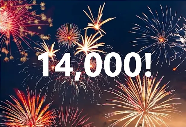 14,000 followers on Facebook with fireworks