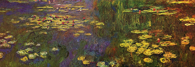  quadro das Ninféias no museu Orangerie por Claude Monet 