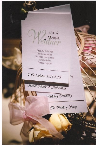 I am a sucker for wedding programs especially cute ones