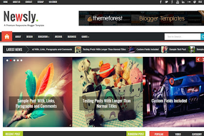 Newsly Blogger Template Premium Free Download