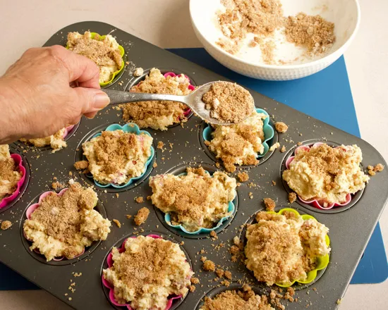unbaked rhubarb muffins