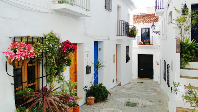 White town Frigiliana in a day trip from Malaga