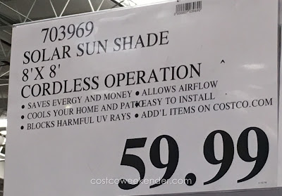 Deal for the Solar Exterior Sun Shade at Costco