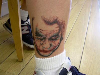 joker tattoo are nice ideas to get a awasome tattoo designs on foot.