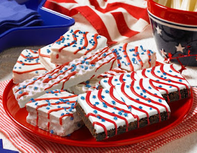 Little Debbie Red, White, and Blue snack cakes.