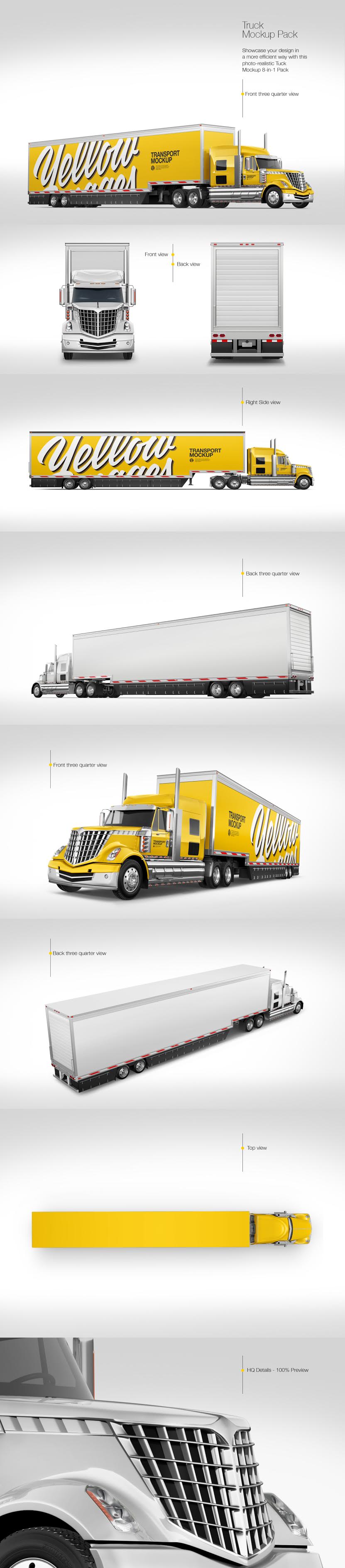Truck Mockup Pack - Download Truck Mockup Pack, Showcase your design in a more efficient way ...