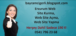  Erzurum'daki Web Site Açma, Web Site Kurma, Web Site Yapma Hizmetleri