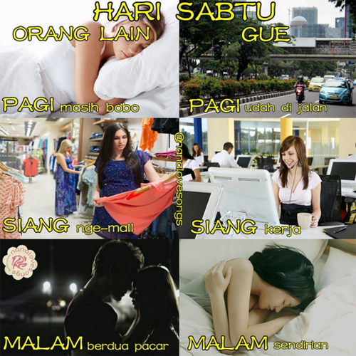 Gambar Kata2 Meme Lucu Hari Sabtu Malam Minggu - Gambar 