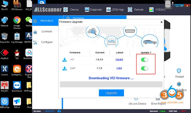 به روز رسانی vxdiag doip vci