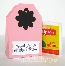 Tea bag. Inky Impressions. Flowers. Ruthie Lopez 2