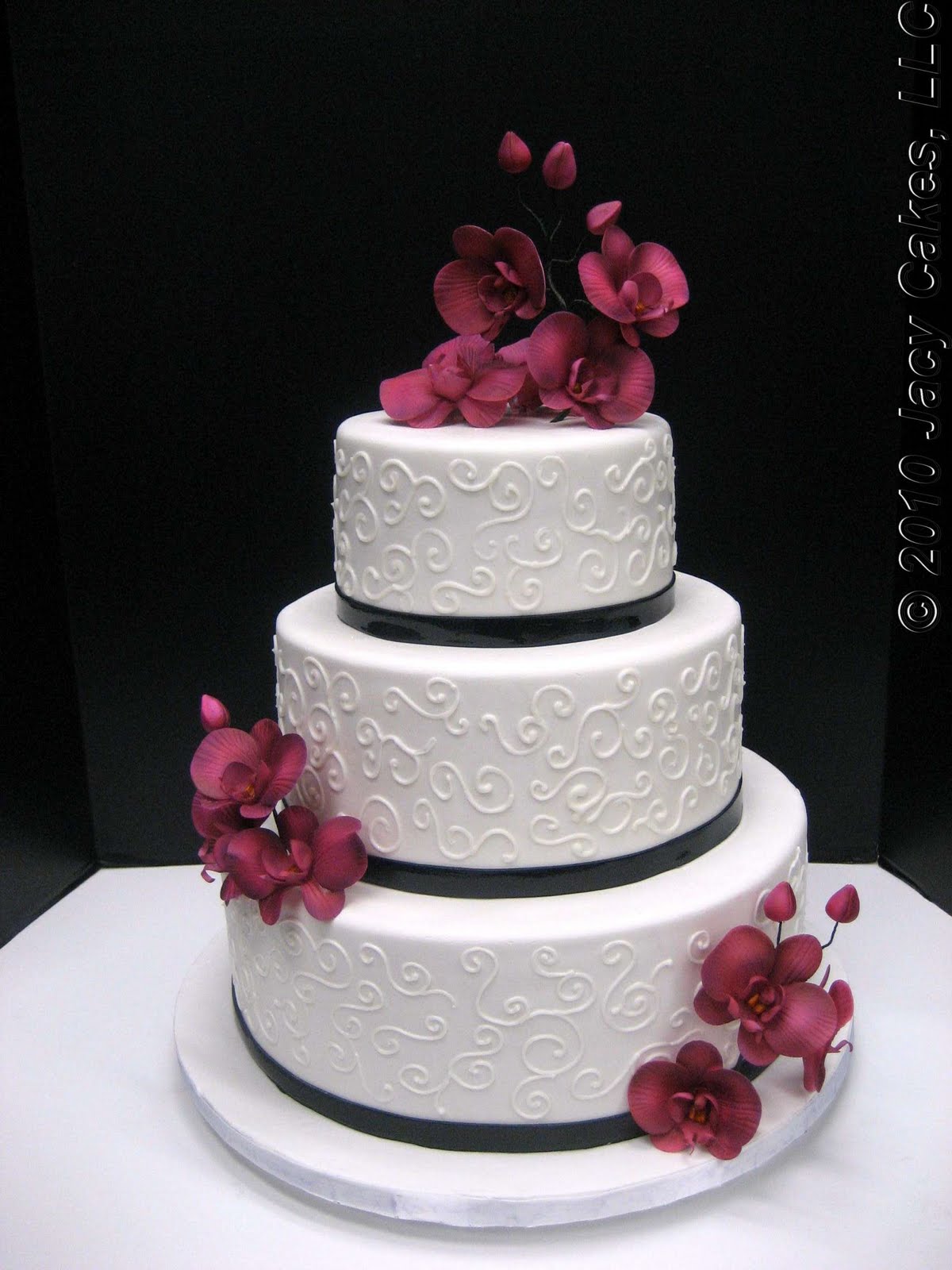 News from Jacy Cakes  Orchids Swirls Wedding  Cake 
