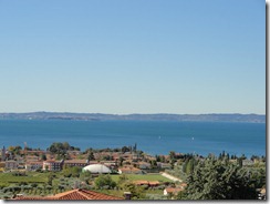 view from terrace at B&B at Lake Garda