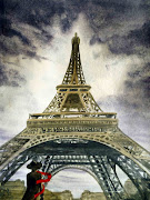 My ParisEiffel Tower (paris eiffel btower evening sky )