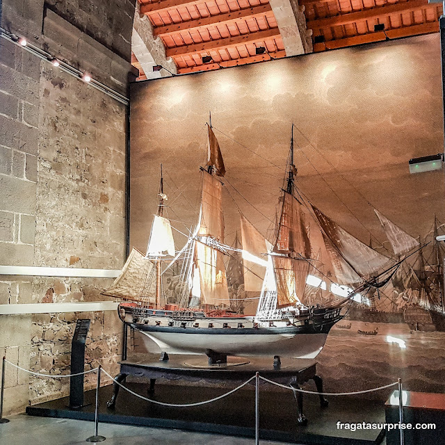 Maquetes de embarcações do Museu Marítimo de Barcelona