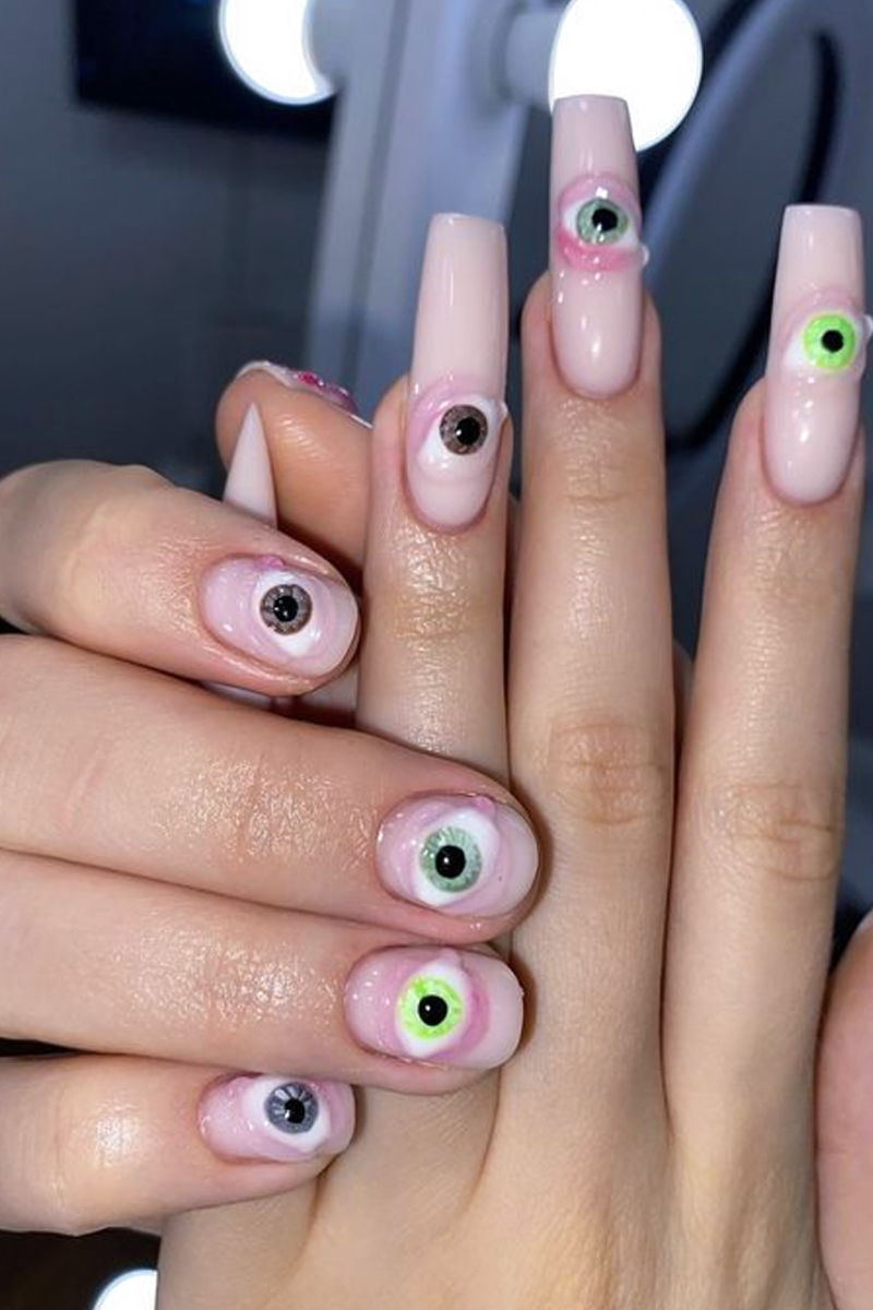 Pink Nails  Googly eye nails by My  Facebook