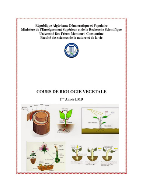 COURS DE BIOLOGIE VEGETALE  1ère Année snv - examen td