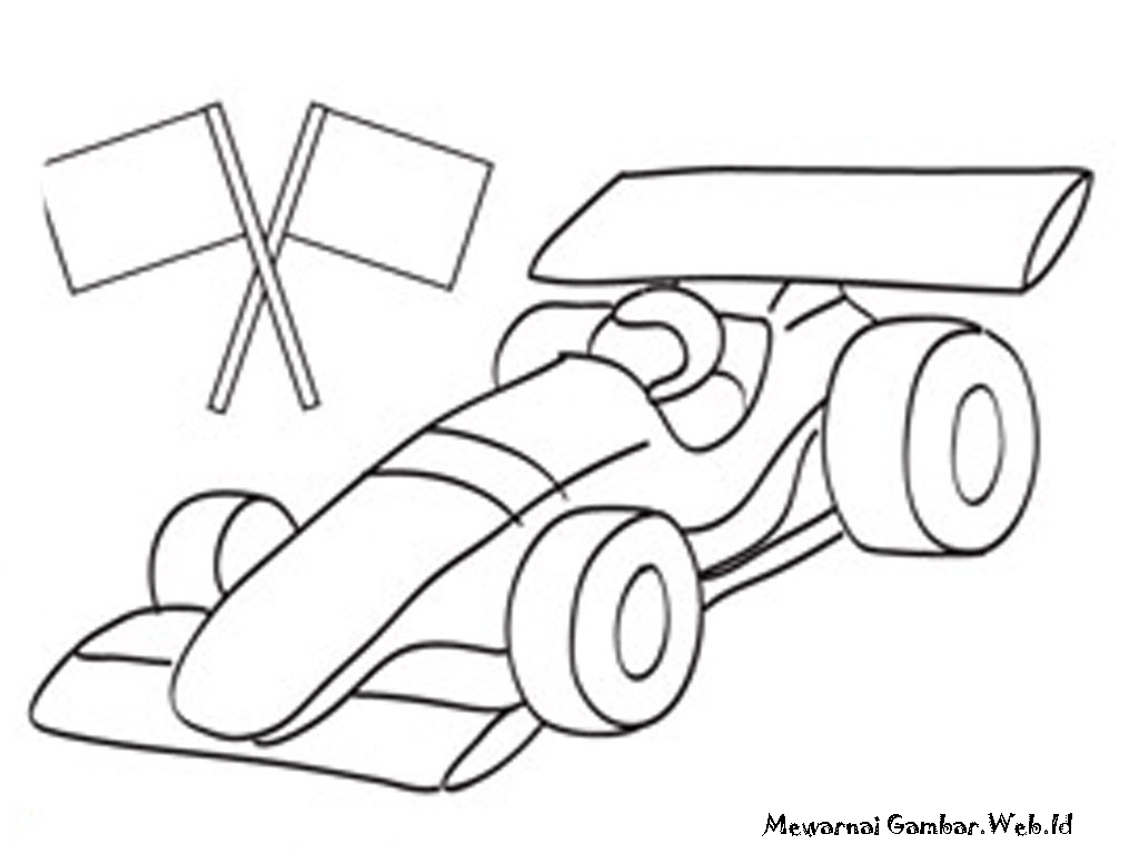 Mewarnai Gambar Mobil Balap | Mewarnai Gambar