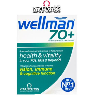  Vitabiotics Ω Wellman 70+ 男性70歲老化維他命 30粒 1個月份 (代購)