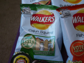 Walkers Cajun Squirrel flavored crisps