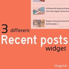 recent posts widgets in 3 different syles