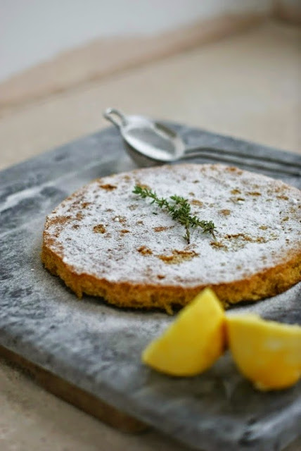 whole lemon, almond and polenta cake