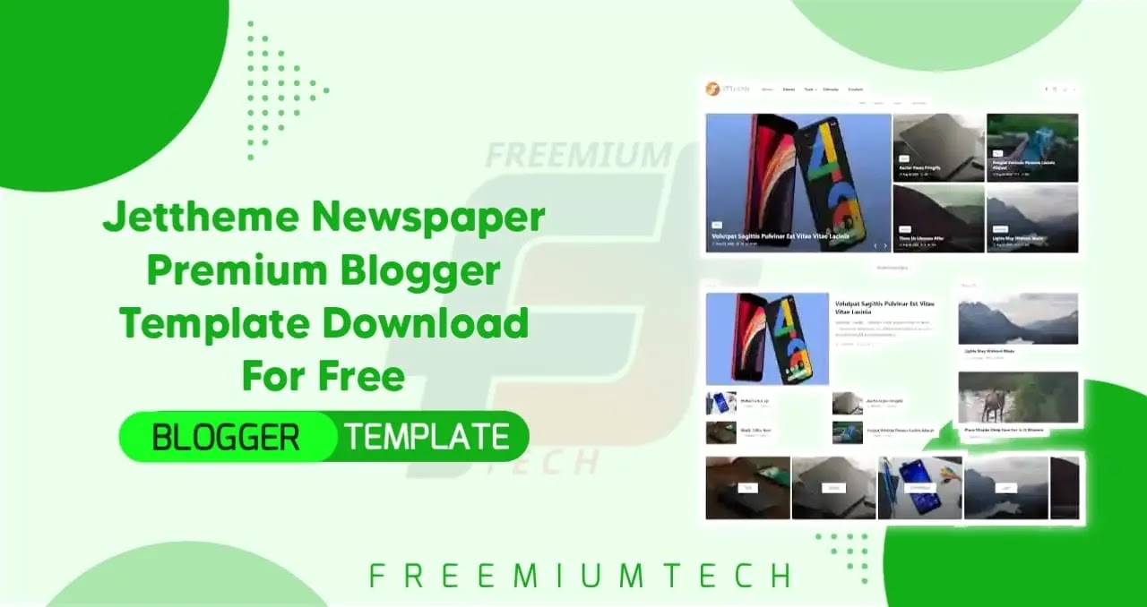 Jettheme Newspaper Premium Blogger Template Free Download