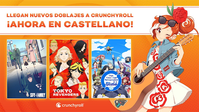 Llegan más animes doblados en castellano a Crunchyroll