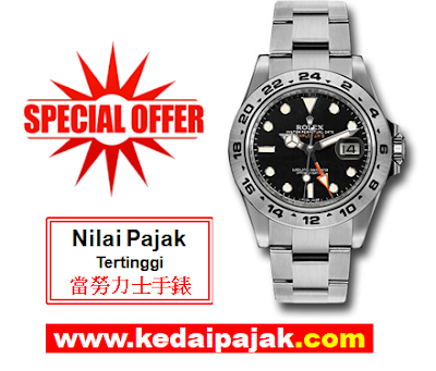 Pajak Rolex Explorer RM18,000 - kedaipajak 