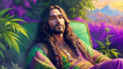 Psychedelic stoner jesus