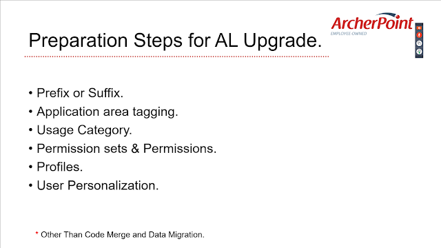 Preparation Steps for AL Upgrade