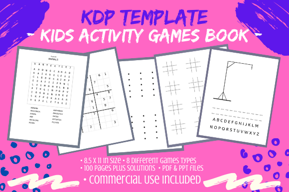 Kids Mixed Activity Games Book 100 Pages