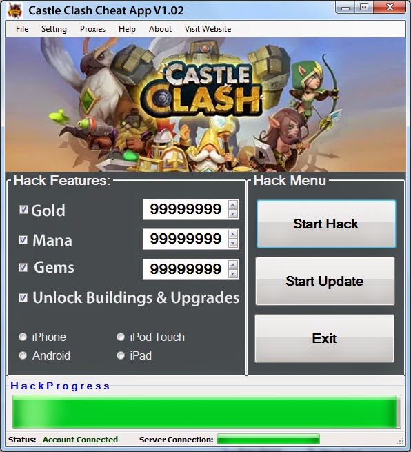 Castle clash hack tool Updated 2015 marzo 2016 ~ Hack3r0s
