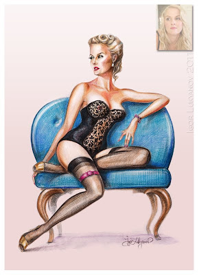 dibujo pin-up, imagen moda pinup