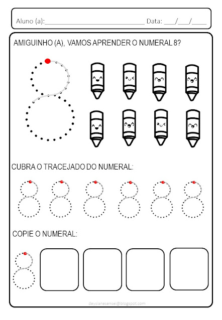 Descubra sua forma, brinque de contar até oito, compare quantidades, explore conjuntos com essa quantidade e encontre pistas escondidas no mundo ao seu redor. Uma investigação que aguça a atenção e o raciocínio lógico! Numeral 8, divertido e empolgante!