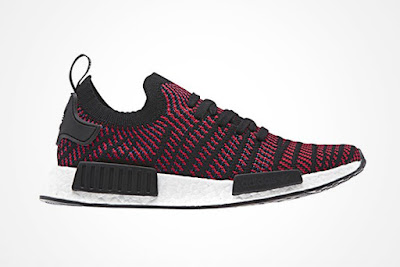 New NMD_R1 opens up new colourway possiblities has UltraBOOST knit pattern with Primteknit.   